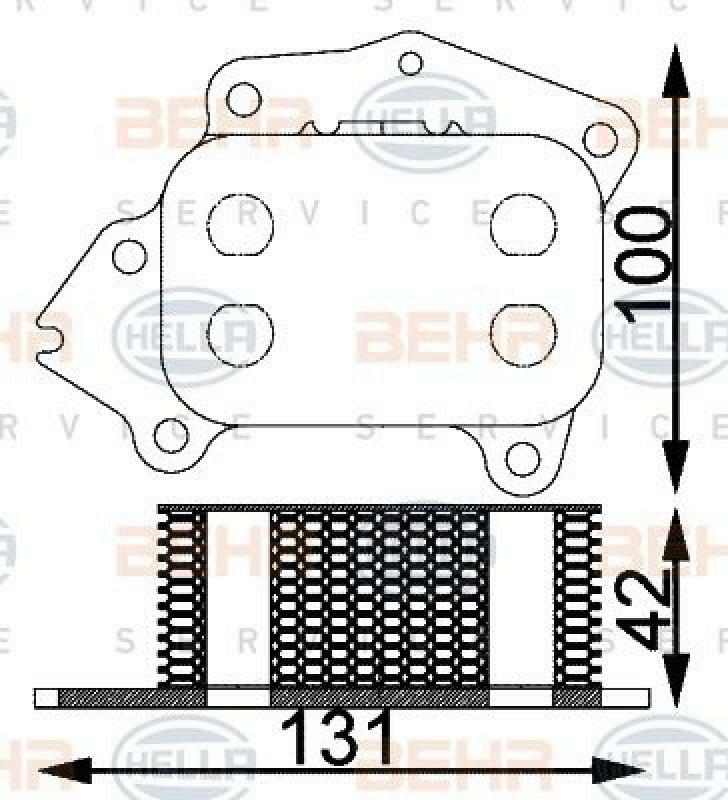 HELLA Oil Cooler, engine oil