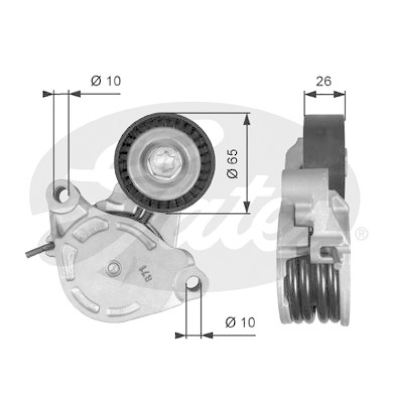 GATES Riemenspanner, Keilrippenriemen DriveAlign&reg;