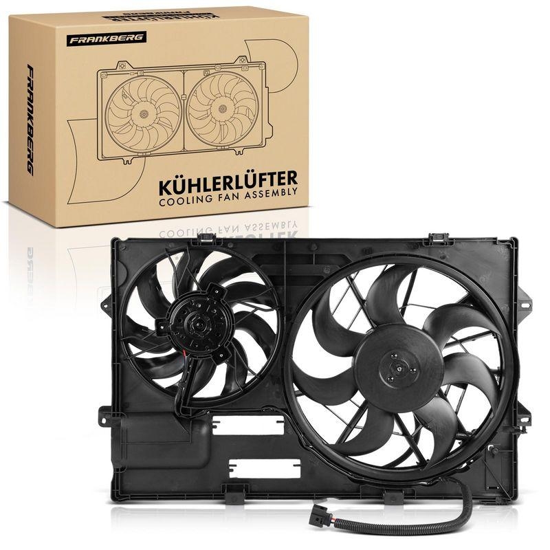 1x Frankberg Motork&uuml;hler Doppell&uuml;fter mit K&uuml;hlerl&uuml;fterrahmen passend f&uuml;r VW Multivan V Transporter V California T5 1.9L-3.2L 5481FB0021254