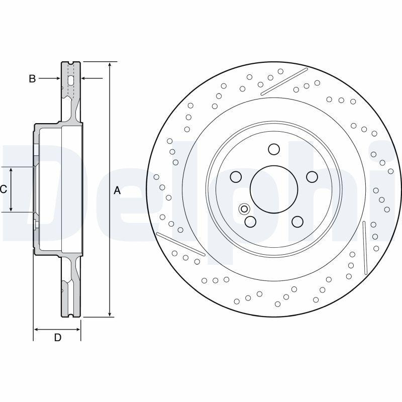 2x DELPHI Bremsscheibe