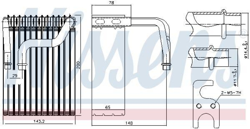 NISSENS Evaporator, air conditioning