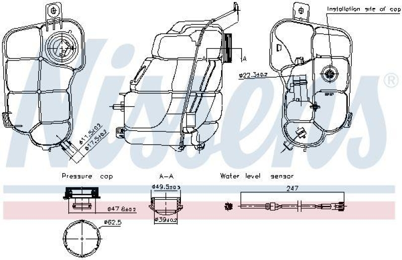 NISSENS Ausgleichsbehälter, Kühlmittel ** FIRST FIT **