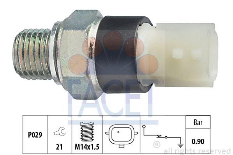 FACET Oil Pressure Switch Made in Italy - OE Equivalent