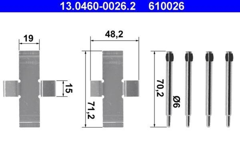 ATE Accessory Kit, disc brake pad