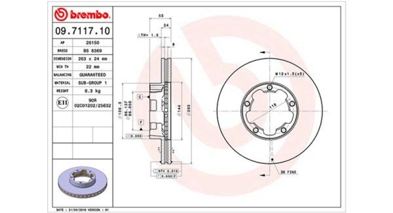2x MAGNETI MARELLI Bremsscheibe