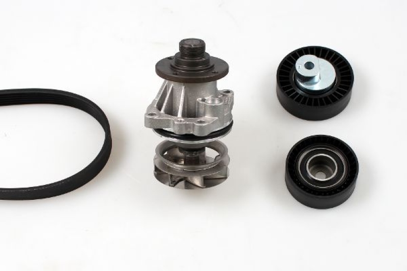 HEPU Water Pump + V-Ribbed Belt Set