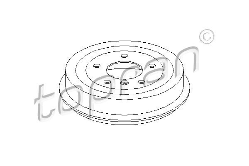 2x TOPRAN Brake Drum