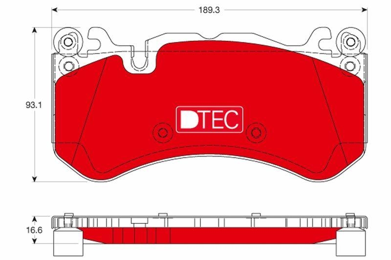 TRW Brake Pad Set, disc brake DTEC COTEC