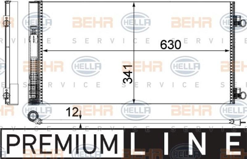 HELLA Kondensator, Klimaanlage BEHR HELLA SERVICE *** PREMIUM LINE ***