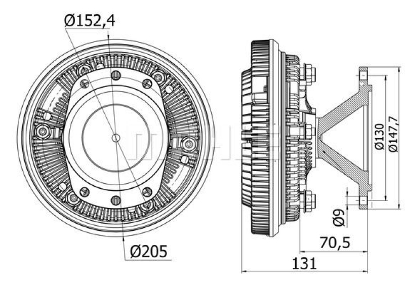 MAHLE Clutch, radiator fan BEHR