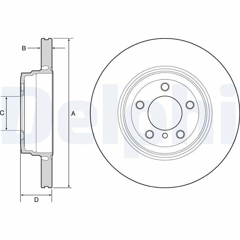 2x DELPHI Bremsscheibe BG9120C