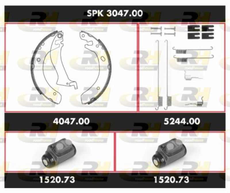 ROADHOUSE Brake Kit, drum brake Super Precision Kit