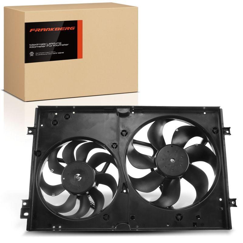 1x Frankberg Motork&uuml;hler Doppell&uuml;fter mit K&uuml;hlerl&uuml;fterrahmen passend f&uuml;r VW Golf IV 1J Polo 6N Audi A3 8L1 TT Seat Skoda 5481FB0021257
