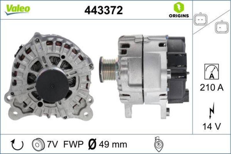 VALEO Generator VALEO ORIGINS NEW OE TECHNOLOGIE