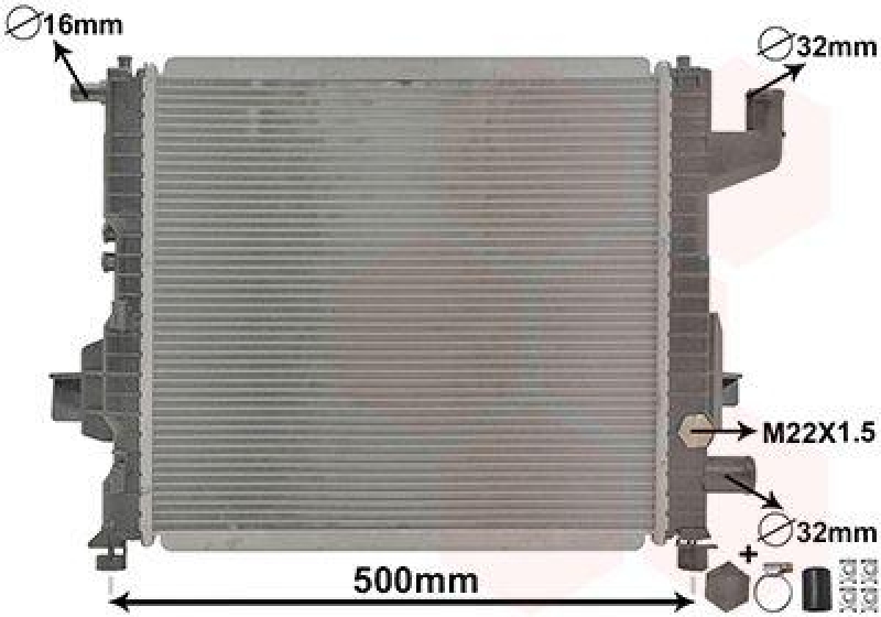 VAN WEZEL Radiator, engine cooling *** IR PLUS ***