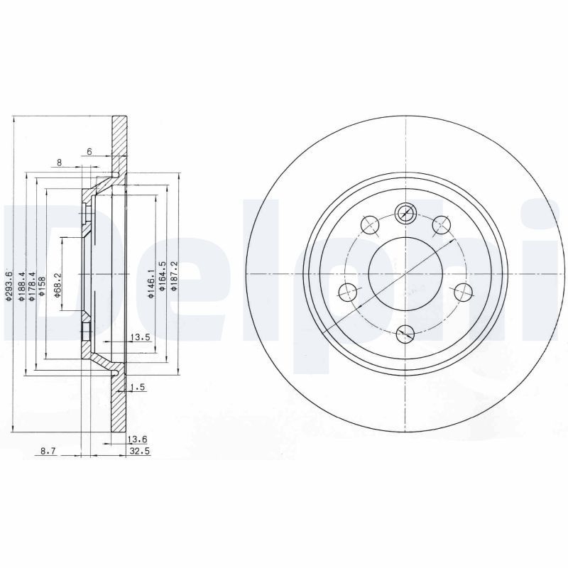 2x DELPHI Bremsscheibe