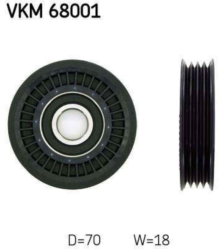 SKF Umlenk-/Führungsrolle, Keilrippenriemen VKM 68001