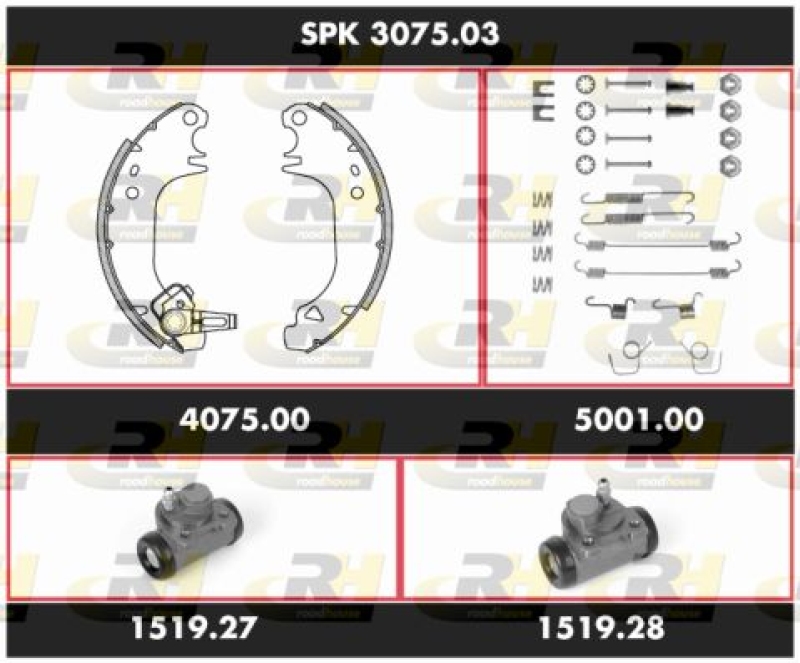 ROADHOUSE Brake Kit, drum brake Super Precision Kit