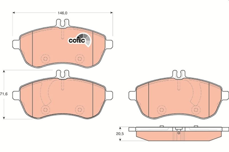 TRW Brake Pad Set, disc brake COTEC