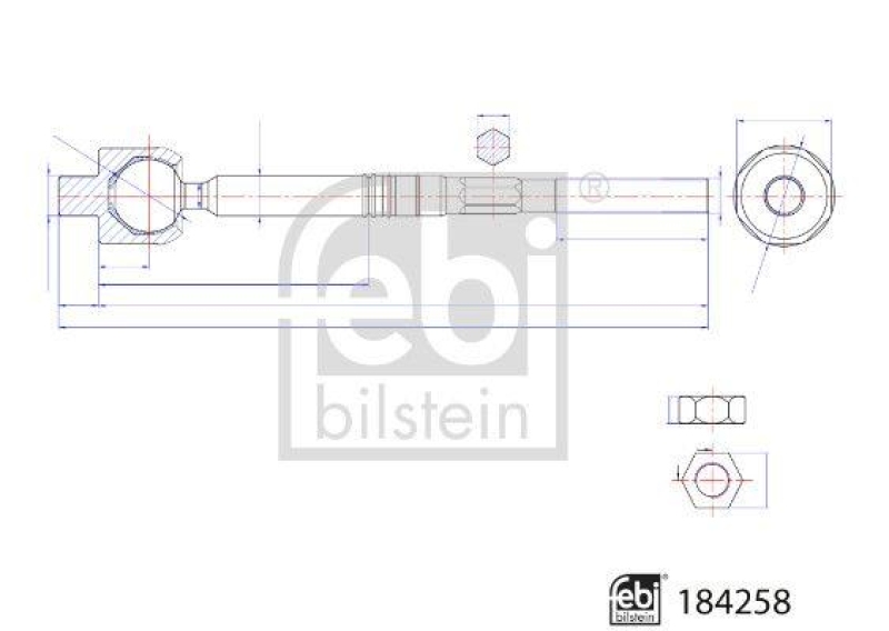 FEBI BILSTEIN Axialgelenk, Spurstange