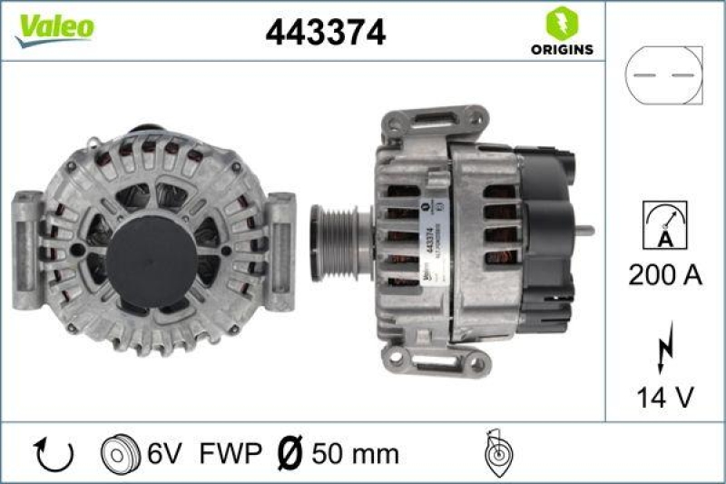VALEO Generator VALEO ORIGINS NEW OE TECHNOLOGIE