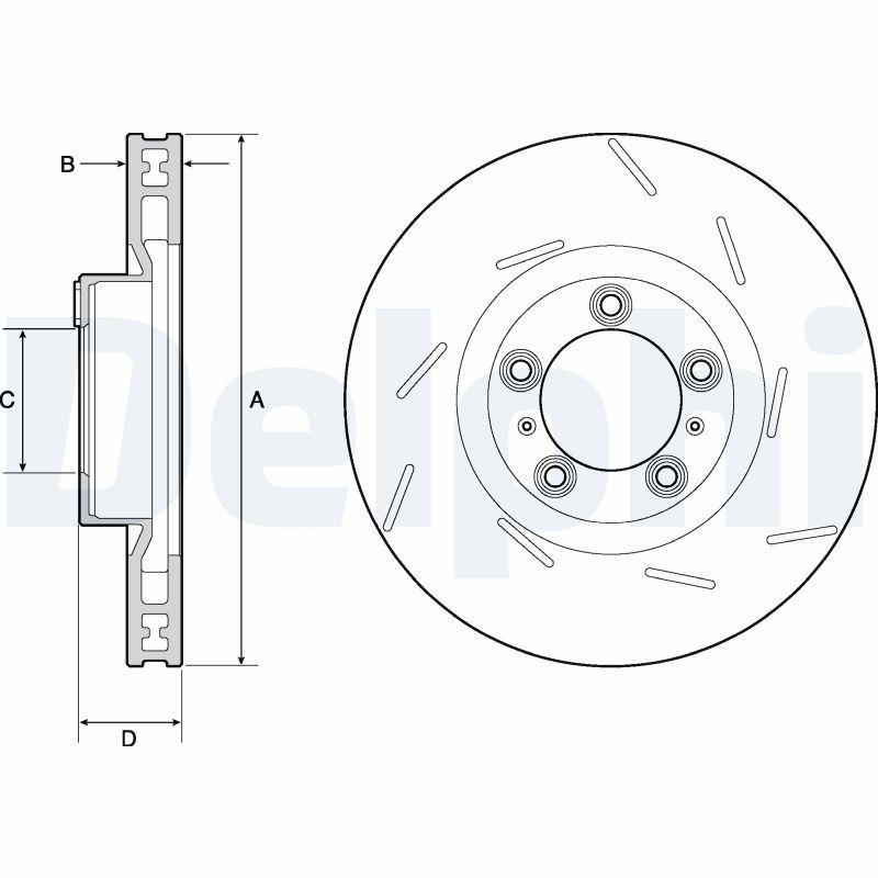 2x DELPHI Bremsscheibe