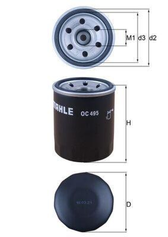MAHLE &Ouml;lfilter OC 495