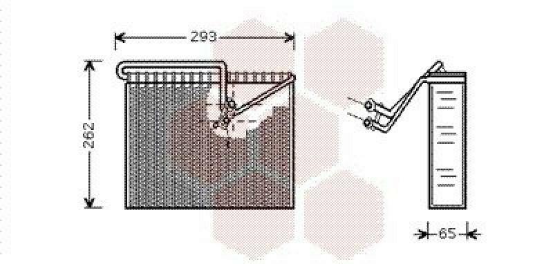 VAN WEZEL Evaporator, air conditioning