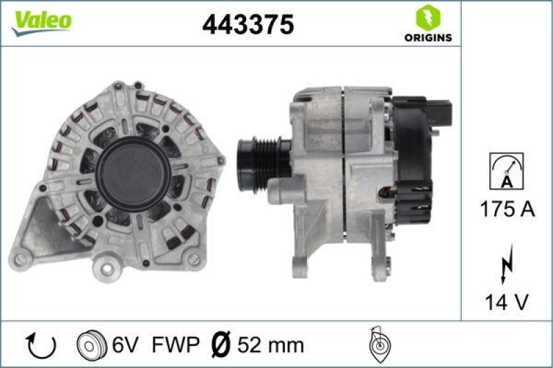 VALEO Generator VALEO ORIGINS NEW OE TECHNOLOGIE