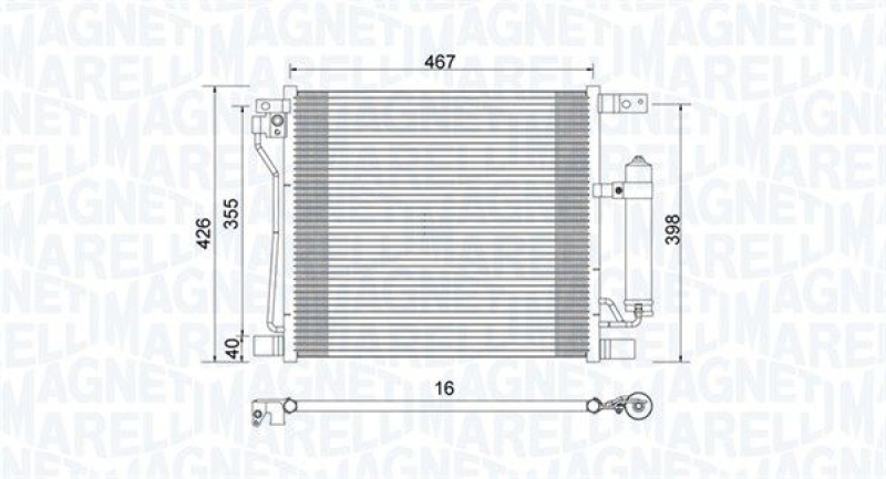 MAGNETI MARELLI Condenser, air conditioning