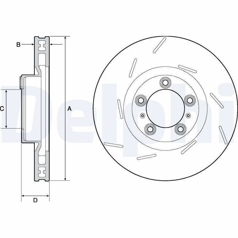 2x DELPHI Bremsscheibe