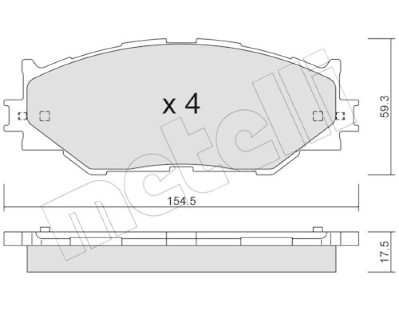 METELLI Brake Pad Set, disc brake