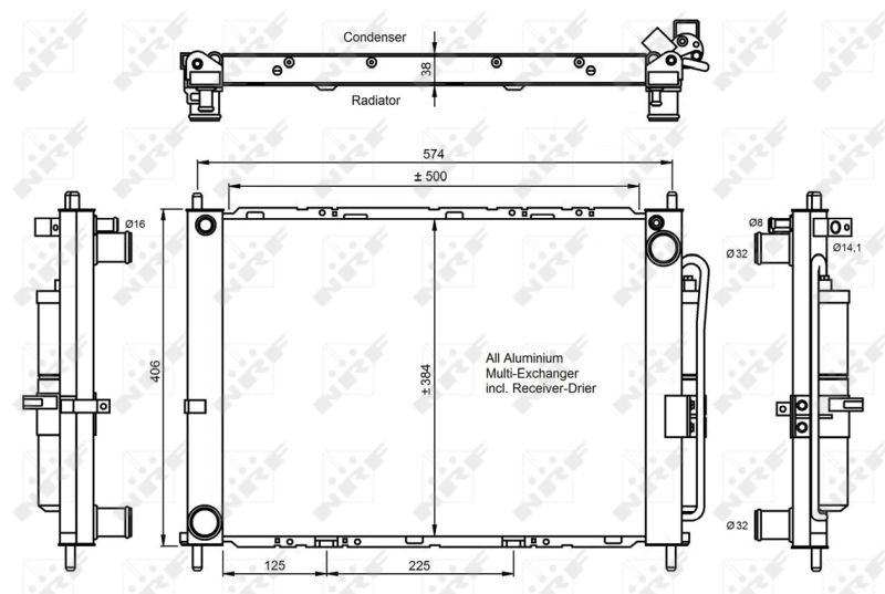 NRF Kondensator, Klimaanlage EASY FIT 350068