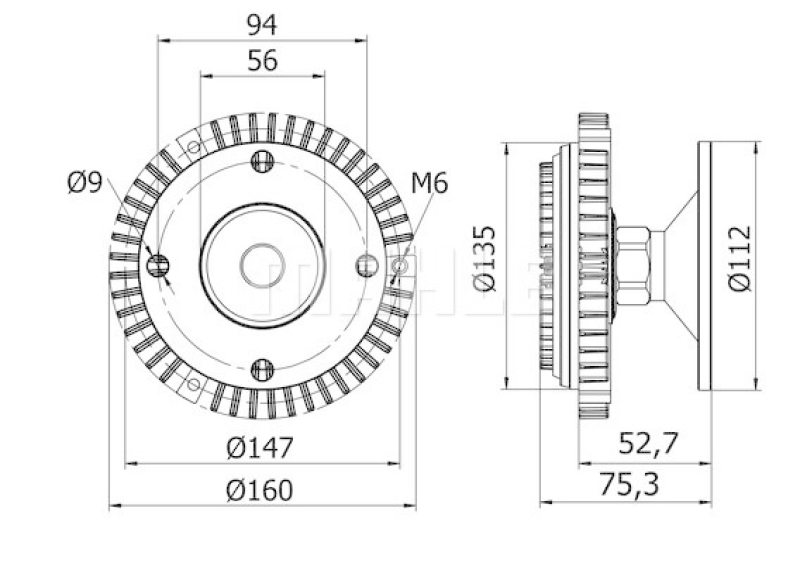 MAHLE Clutch, radiator fan BEHR