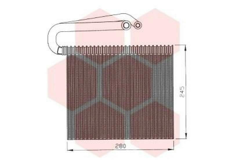 VAN WEZEL Evaporator, air conditioning