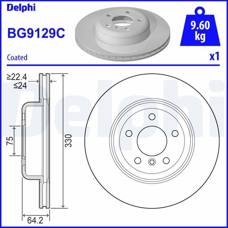 2x DELPHI Bremsscheibe