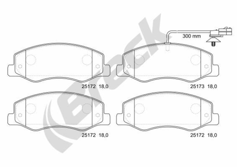 BRECK Brake Pad Set, disc brake