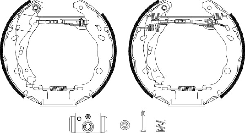 HELLA Bremsbackensatz Shoe Kit Pro