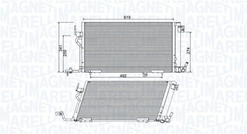MAGNETI MARELLI Kondensator, Klimaanlage