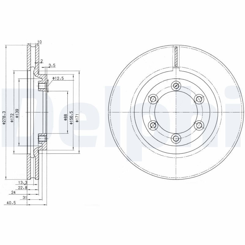 2x DELPHI Bremsscheibe