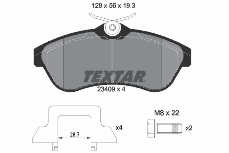 TEXTAR Bremsbelagsatz, Scheibenbremse Q+ 2340902