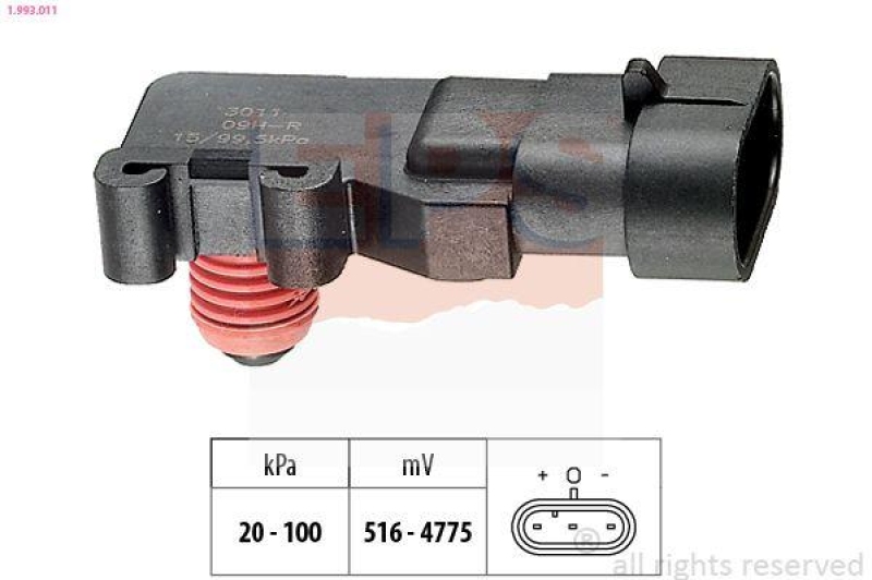 EPS Luftdrucksensor, Höhenanpassung Made in Italy - OE Equivalent
