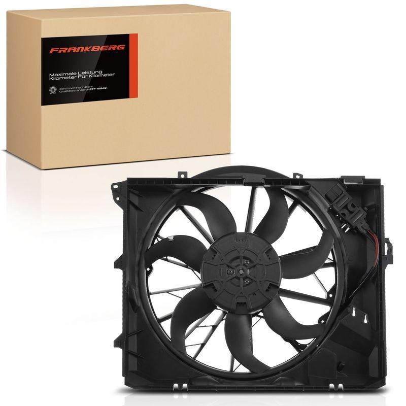 1x Frankberg Motork&uuml;hler Einfachl&uuml;fter mit K&uuml;hlerl&uuml;fterrahmen passend f&uuml;r BMW E81 E82 E87 E88 90 91 92 93 X1 E84 5481FB0021263