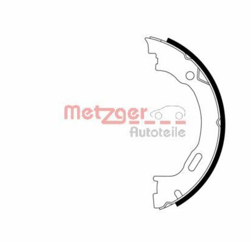 METZGER Brake Shoe Set, parking brake