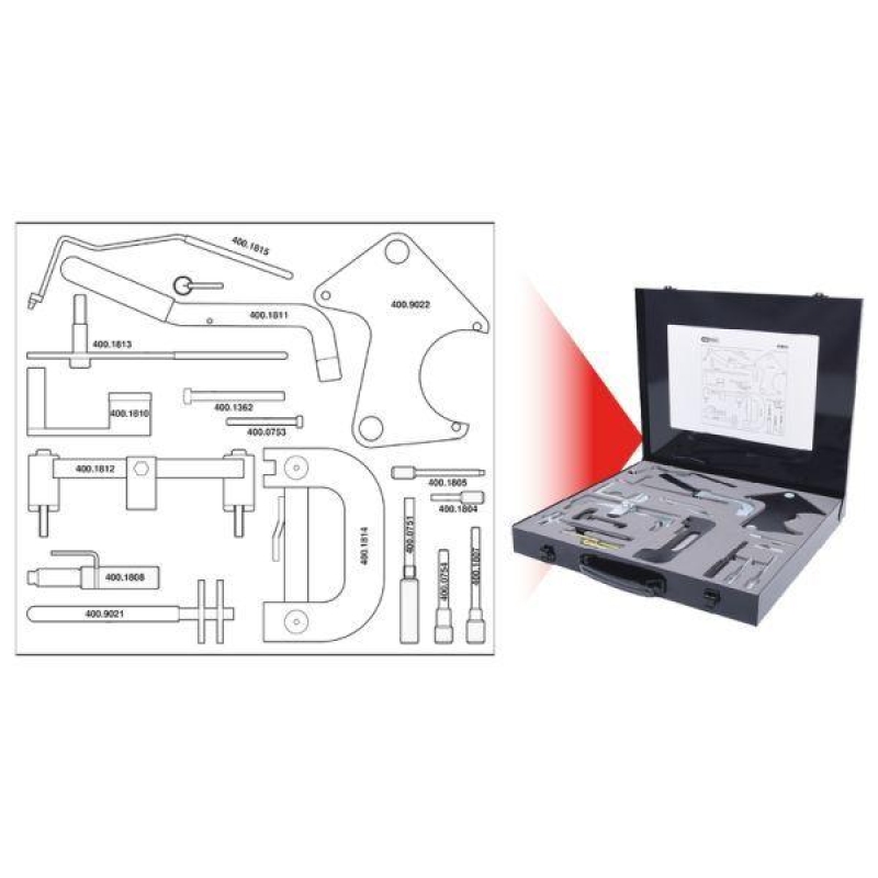 KS TOOLS Einstellwerkzeugsatz, Steuerzeiten