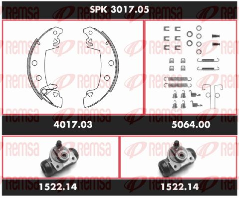 REMSA Bremsensatz, Trommelbremse Super Precision Kit