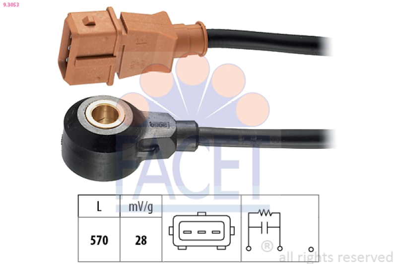 FACET Knock Sensor Made in Italy - OE Equivalent