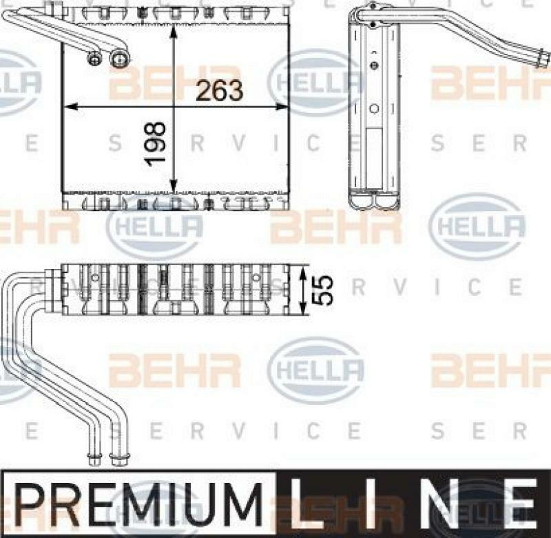 HELLA Evaporator, air conditioning BEHR HELLA SERVICE *** PREMIUM LINE ***