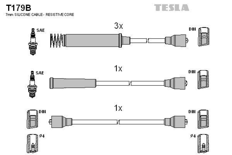 TESLA Zündleitungssatz