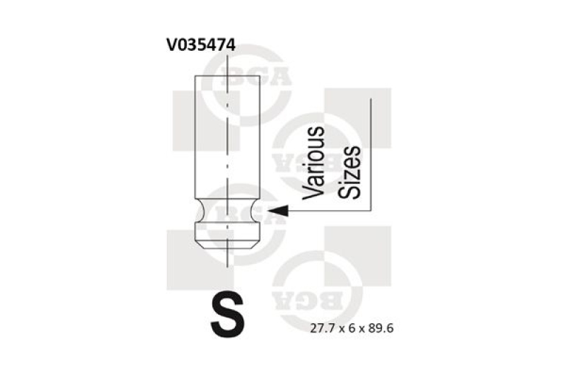 BGA Intake Valve